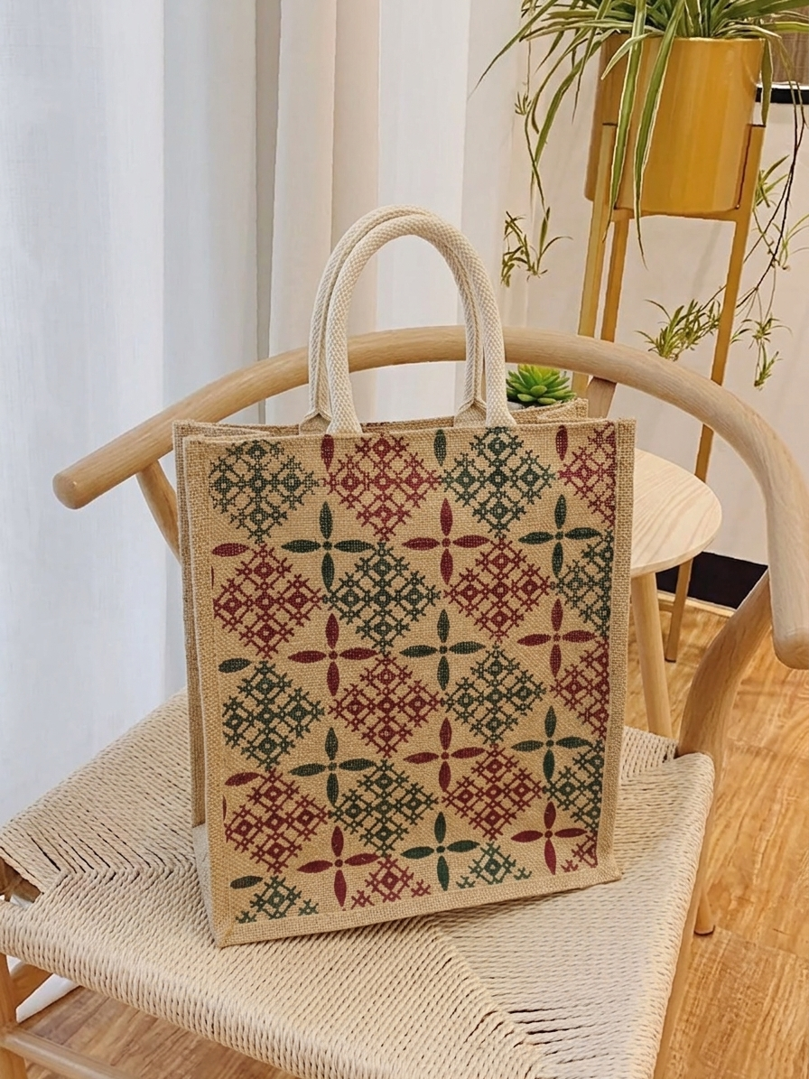 Ethnic Print Lunch Bag